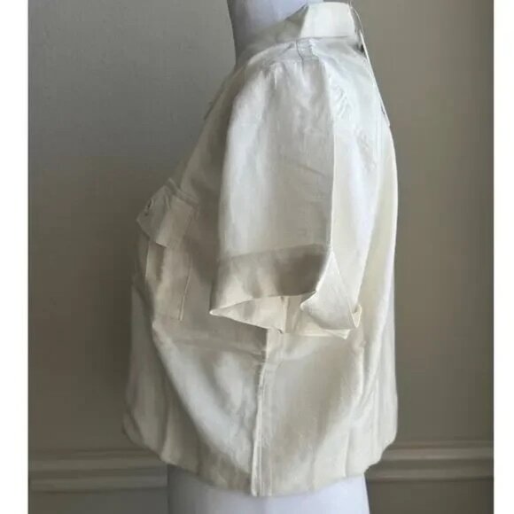 L*Space Sydney Linen Top/Jacket in Cream, Size Small - Picture 10 of 13